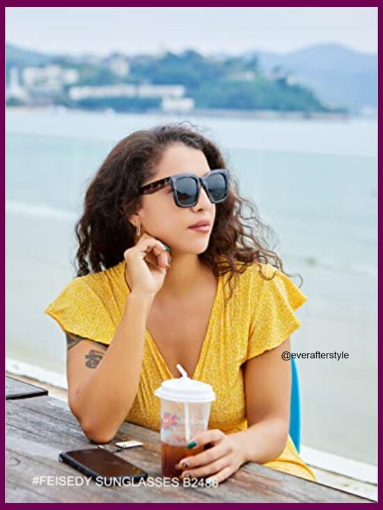 Vintage Butterfly Square Gradient Sunglasses with UV 400  display picture 2
